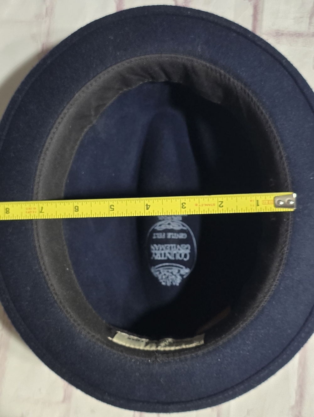 Country Gentleman Navy Felt Fedora - Picture 8 of 8